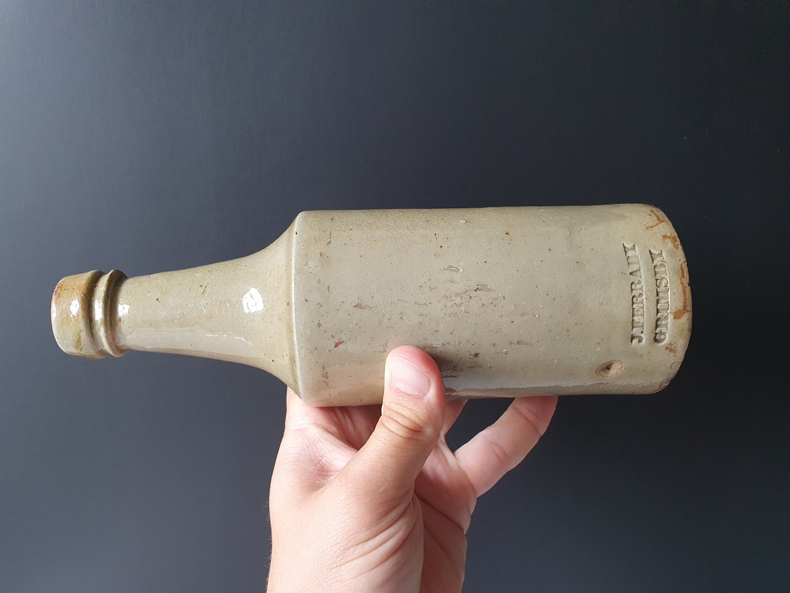 Antique Stoneware Beer Bottle Vintage Stoneware Ale Bottle Etsy