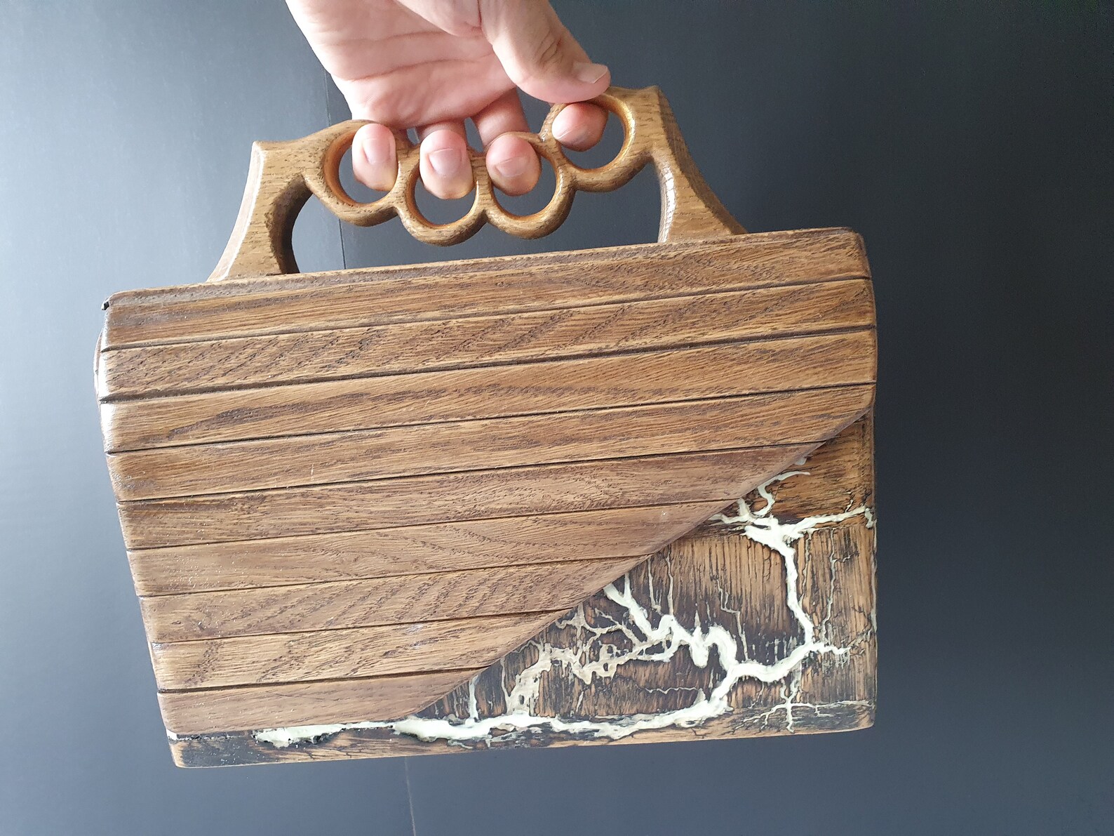 Vintage Wooden Briefcase Glowing in the Dark Briefcase Etsy