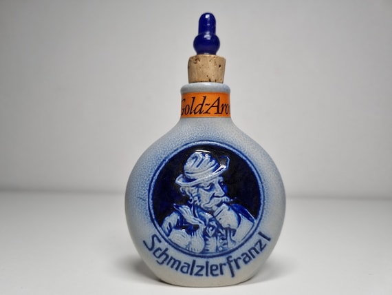 Vintage Tobacco SNUFF Bottle, German Schmalzler Franz STONEWARE Bottle,  Snuff Pottery Bottle, Keramik Bayern, Collectors Snuff Bottle 