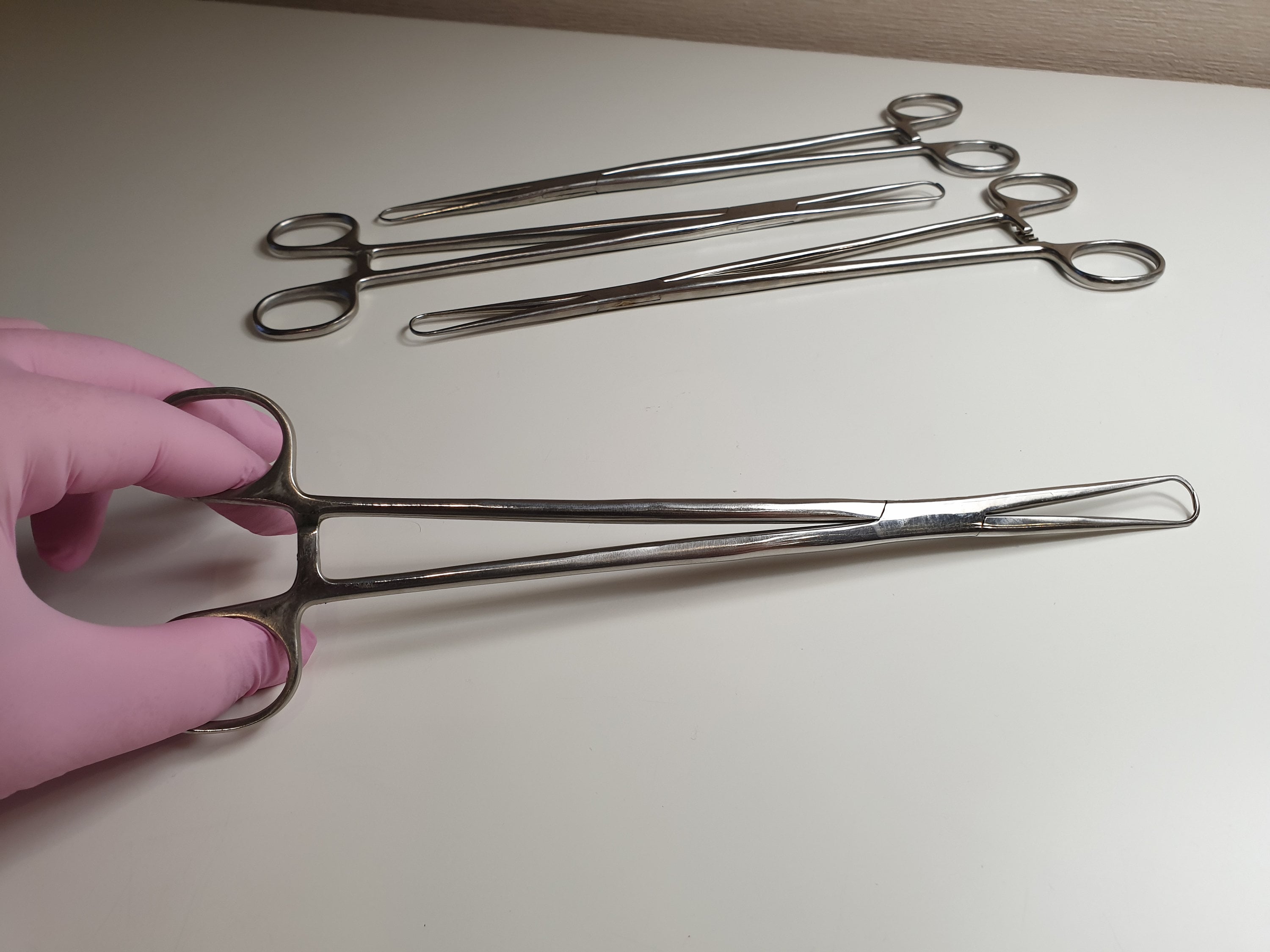 Vintage surgery Forceps, Uterine Tenaculum, Stainless Steel forceps