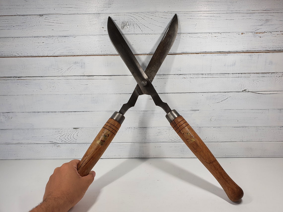 Large Vintage garden hedge shears collectible garden tools Etsy