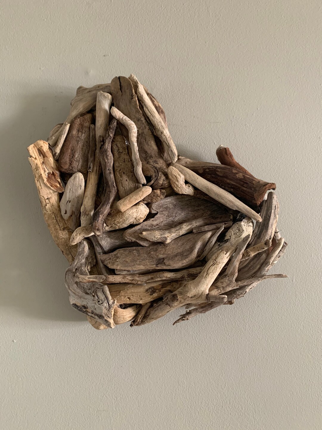 16" Driftwood Heart Wall Decor Handmade - Etsy
