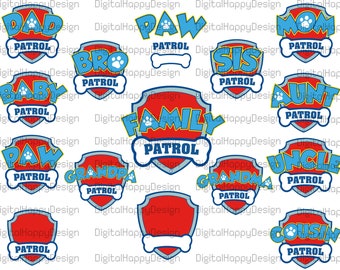 Download Paw Patrol Birthday Svg Family Etsy
