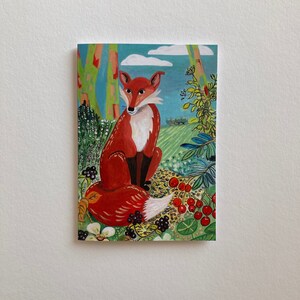 Fox in the Brush greeting card, Irish greeting cards