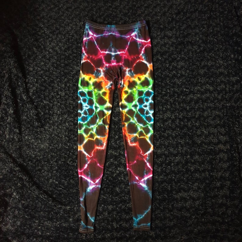 95/%cotton size ML Psychedelic tie dye Leggings