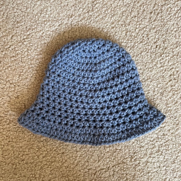 Baby Bucket Hat - 0-3 month Crochet Hat - Summer Sun Hat