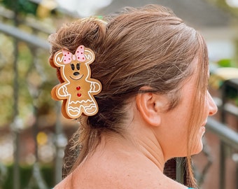 Gingerbread Minnie Claw Clip | Hair Claw Clips