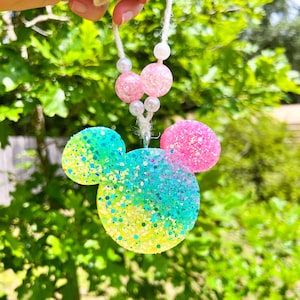 Rainbow Mickey Car Freshie: Scented Car Accessory
