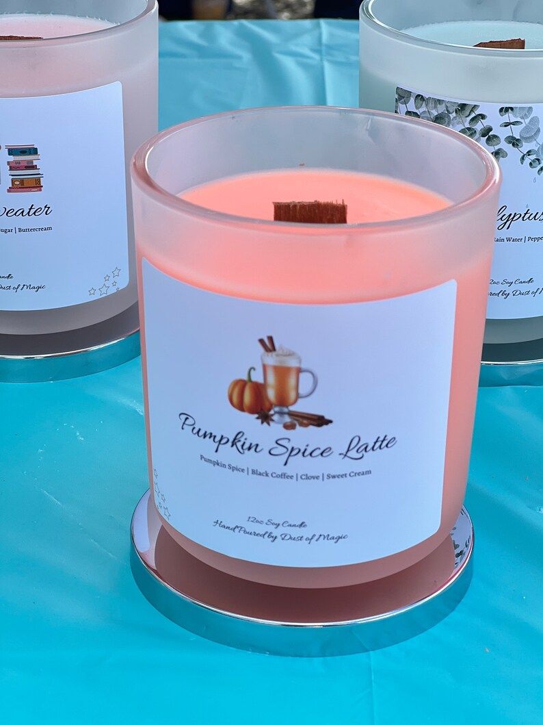 12oz. Wood Wick Crackling Soy Candles Fall Wood Wick Candles 100