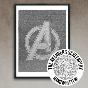 The Avengers Handwritten Screenplay Poster Art image 1