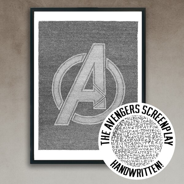 The Avengers - Handwritten Screenplay Poster Art