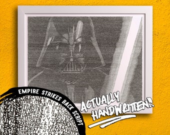 The Empire Strikes Back - Handwritten Screenplay Poster Art
