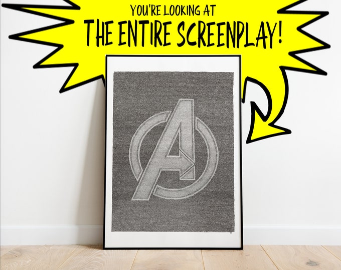 The Avengers - Handwritten Screenplay Poster Art