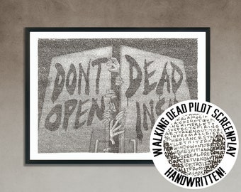 The Walking Dead - Pilot Episode - Handwritten Screenplay Poster Art