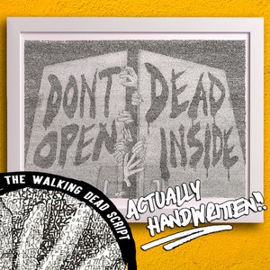 The Walking Dead - Pilot Episode - Handwritten Screenplay Poster Art