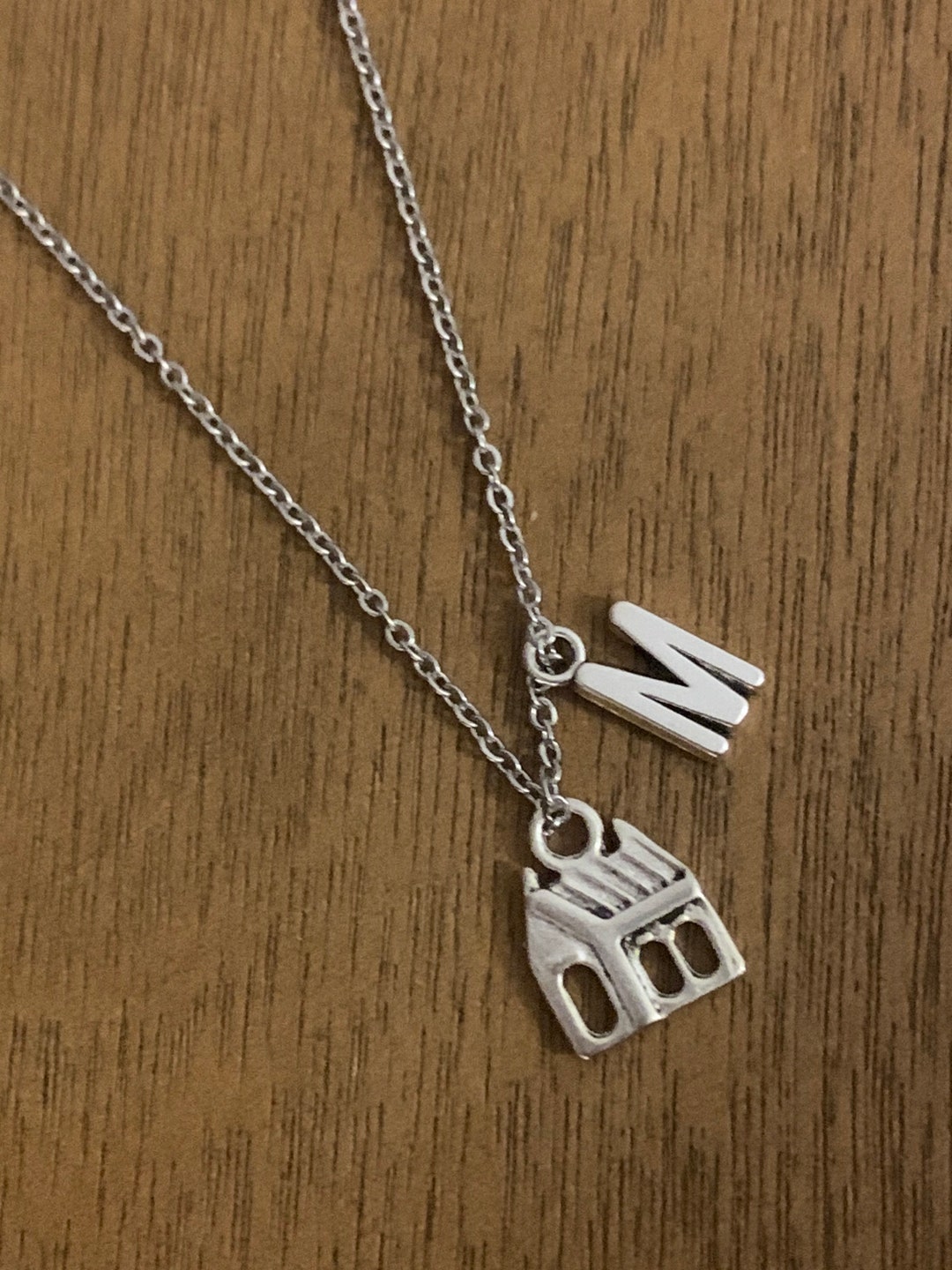 Initial House Necklace • Stainless Steel Personalized Home Charm - Etsy