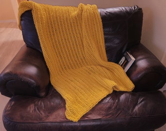 Grove handgebreide deken