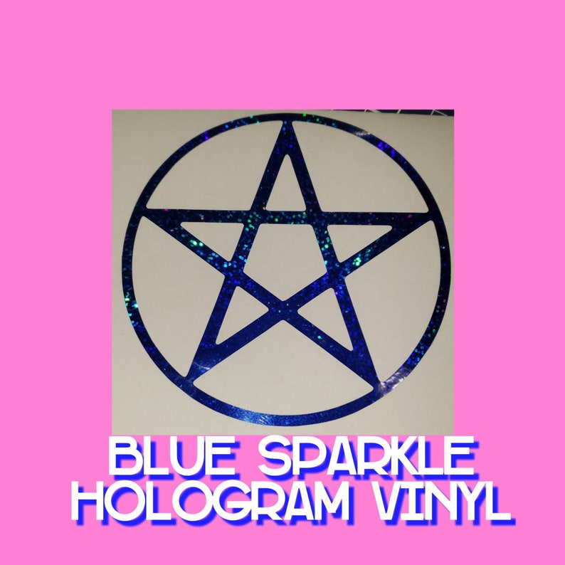 Pentacle Vinyl Sticker, Holographic, Vinyl Decal, Multiple Colors ...