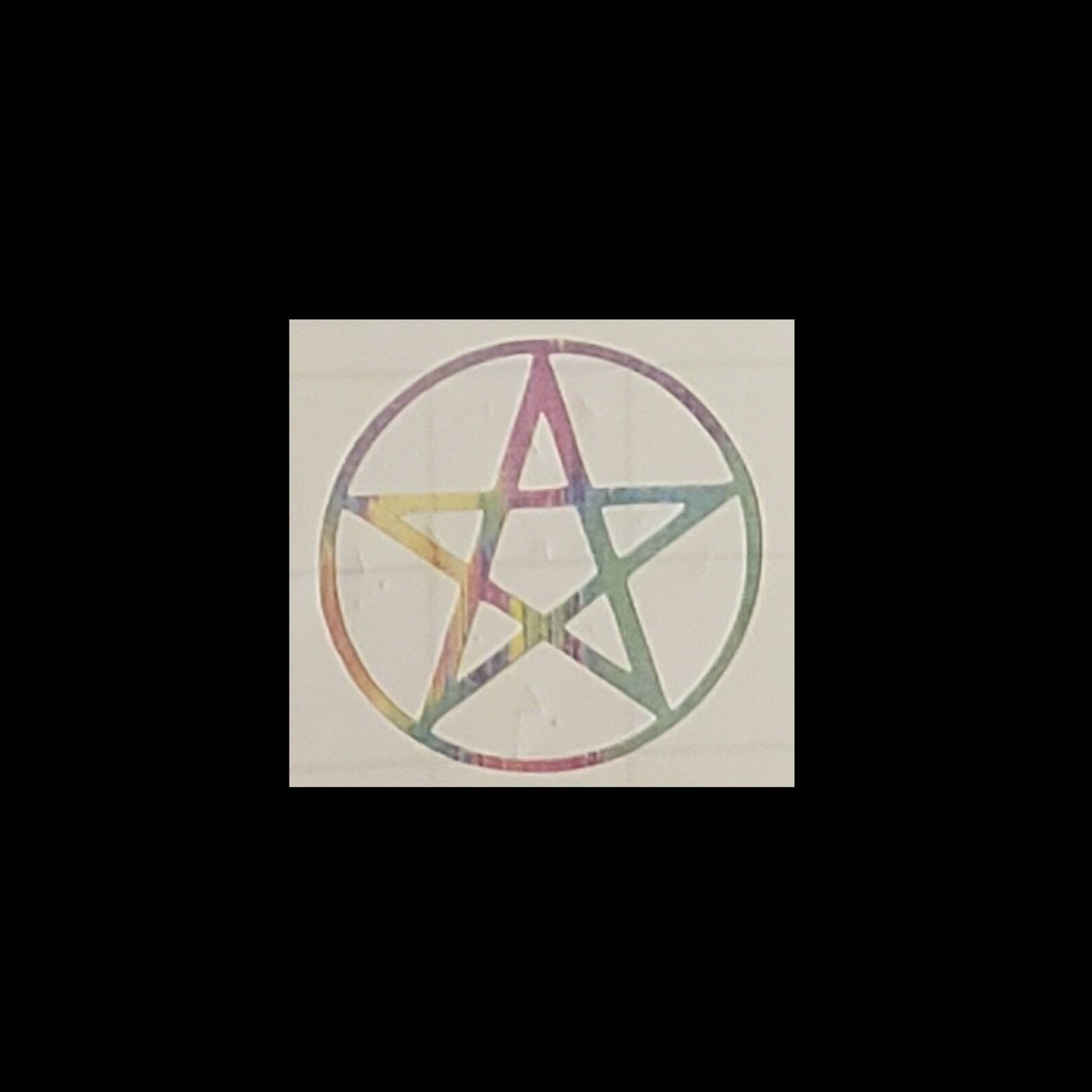 Pentacle Vinyl Sticker, Holographic, Vinyl Decal, Multiple Colors ...