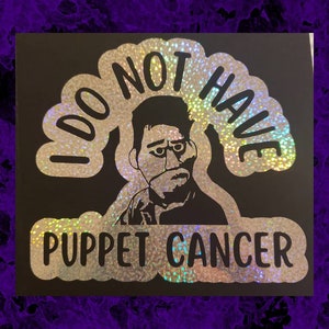 Angel Vinyl Decal, Puppet Cancer, Wee Little Puppet Man,  BTVS, Buffy The Vampire Slayer, For dark surfaces