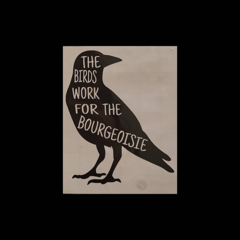 Crow Decal the Birds Work for the Bourgeoisie | Etsy