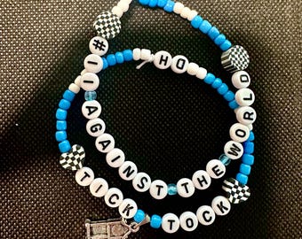 Denny Hamlin #11 Against The World handgemaakte rekbare kralenarmbanden