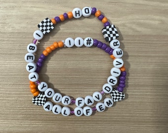 Denny Hamlin #11 Handmade Stretchy Beaded Bracelets