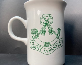 Vintage Light Infantry & Horn British Army ceramic mug Churchill made in England