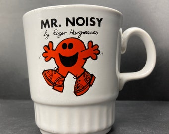 Vintage Mr Noisy Mr Men small child’s size ceramic mug Roger Hargreaves *chipped*