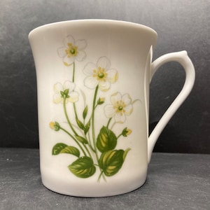 Vintage Elizabethan Buttercups floral fine bone china mug Staffordshire England