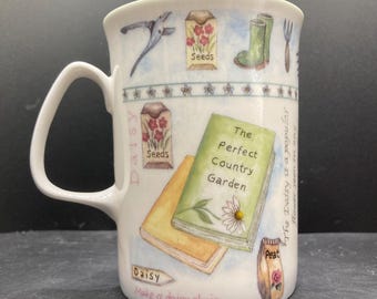 Vintage Rose of England The Perfect Garden Daisy Floral Fine Bone China Mug Made in England