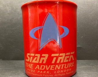 Vintage 2002 Star Trek The Adventure Hyde Park London ceramic mug Paramount Pictures made in England