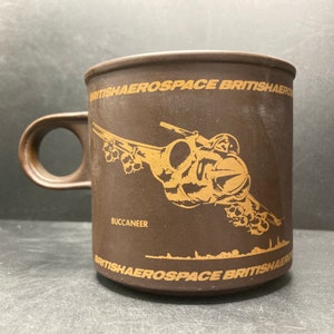 Vintage 1978 Hornsea British Aerospace Buccaneer & Phantom Aircraft Lancaster Vitramic mug made in England