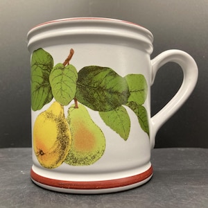 Vintage Denby Pear Pyrus Communis Stoneware Mug A Collection of Fruit by Denby Made in England