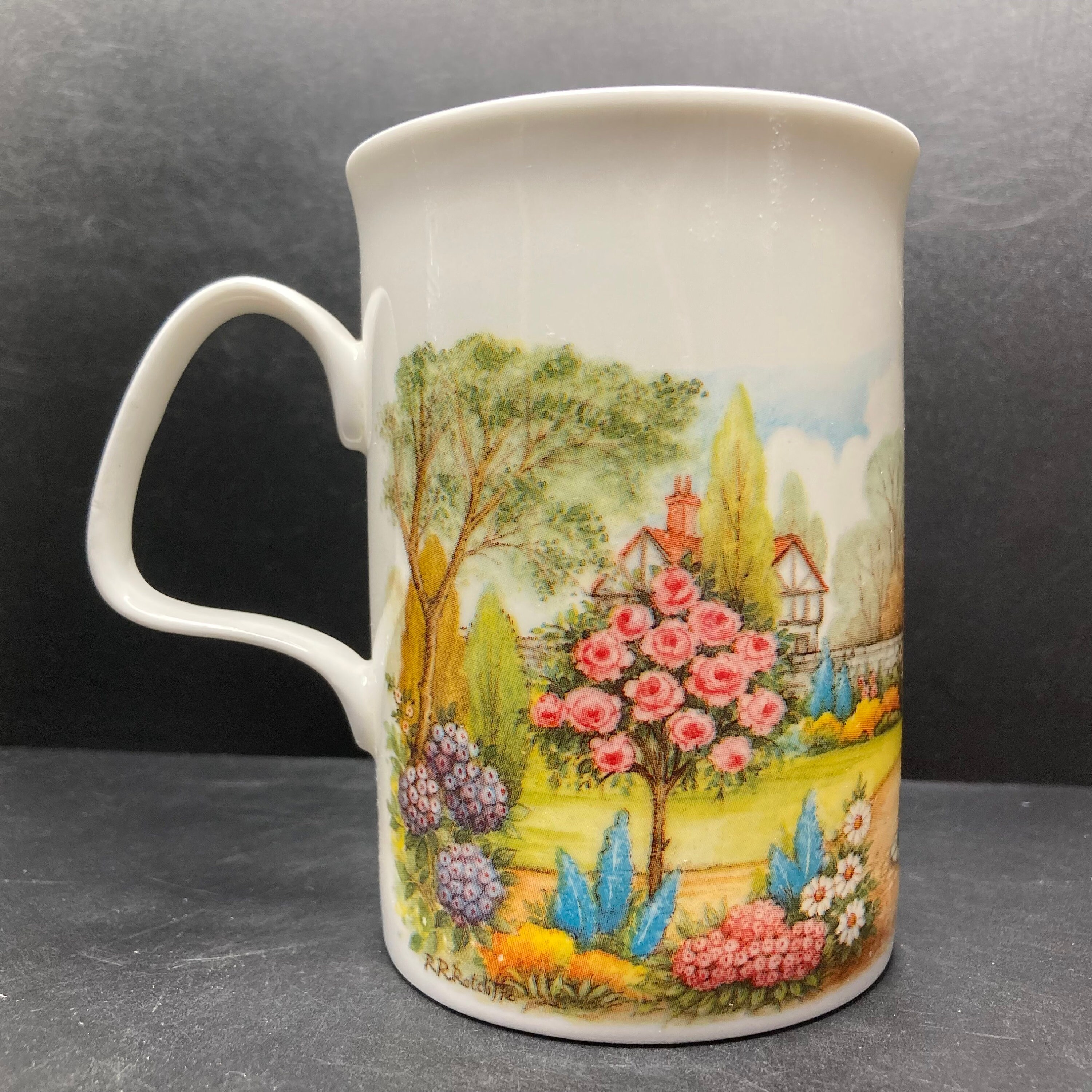 Vintage Roy Kirkham English Garden Fine Bone China Mug Made in