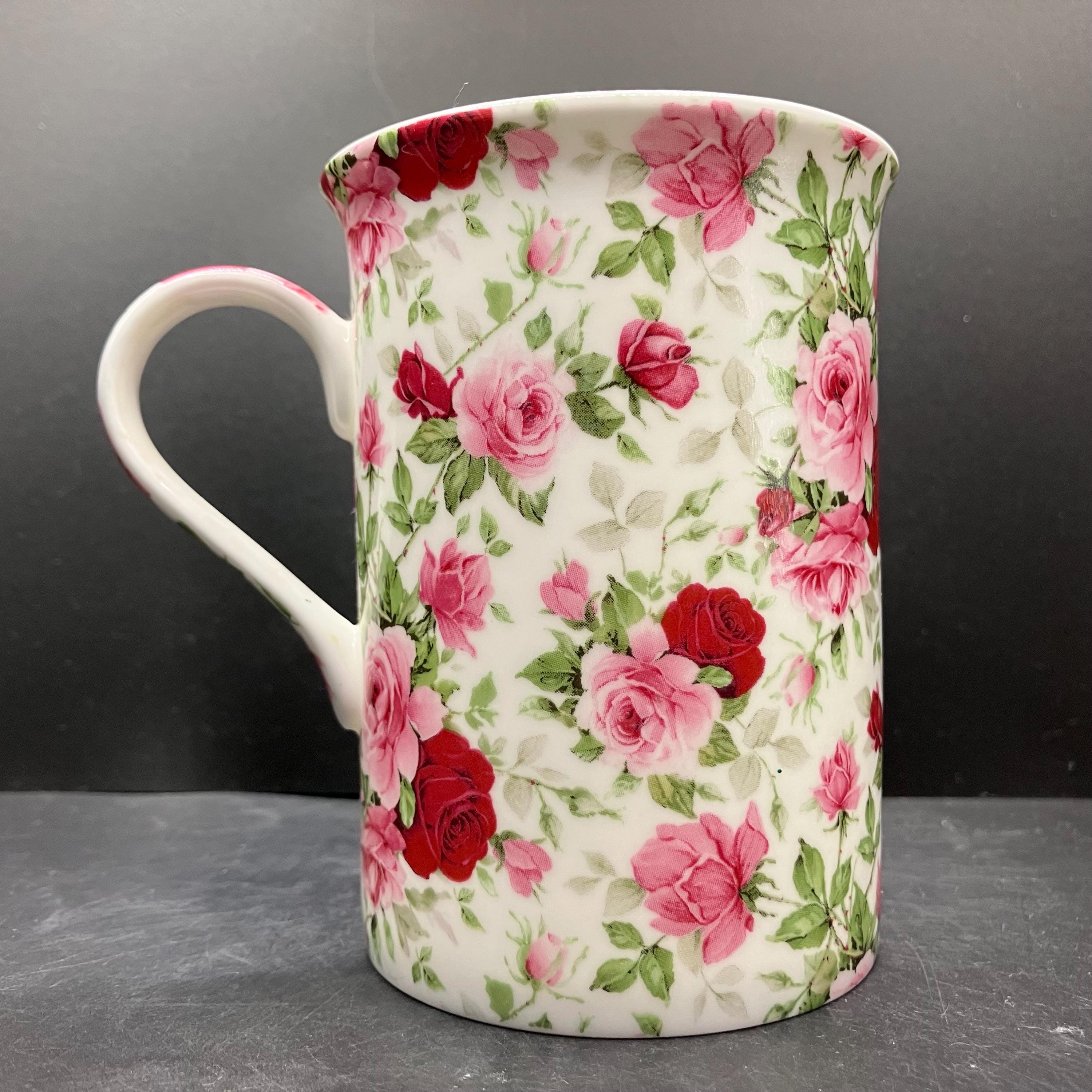 Vintage 2002 Maxwell & Williams Rose Bud Pink and Red Roses Floral