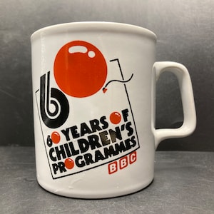 Vintage BBC 60 years of children’s programmes ceramic mug Kilncraft Staffordshire England