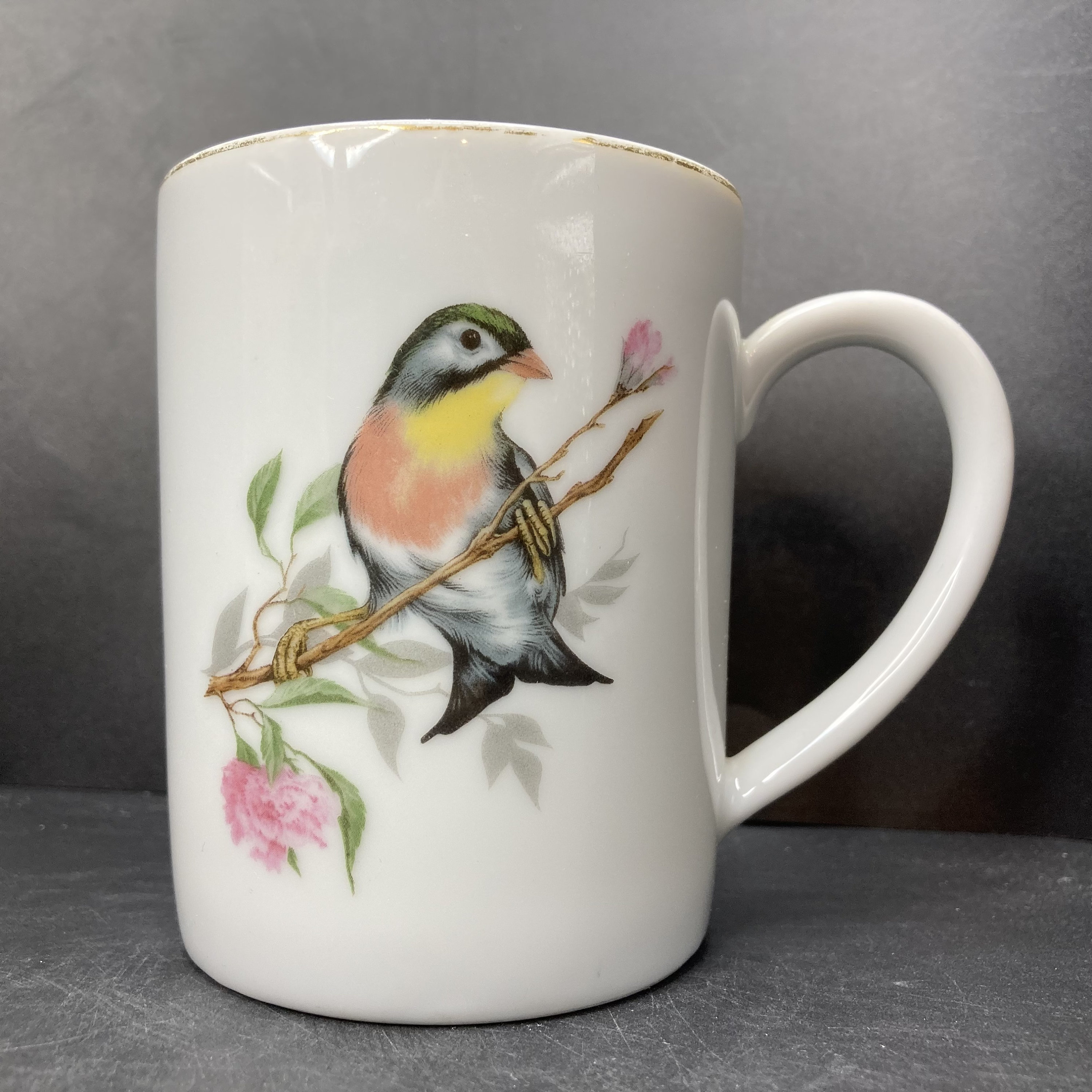 ヴィンテージ Laklain エキゾチックな鳥 高級陶磁器マグカップ