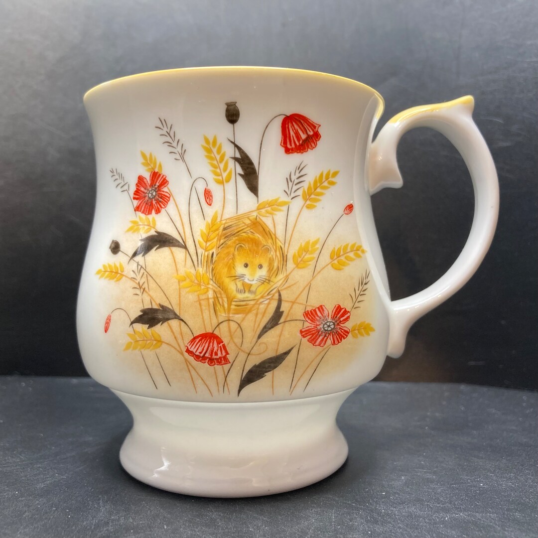 Vintage Elizabethan Field Mice Fine Bone China Hand Decorated Etsy UK