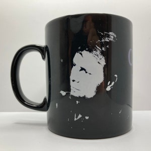 Vintage 1990 Cliff Richard From a Distance The Tour 1990 black ceramic mug Coloroll England