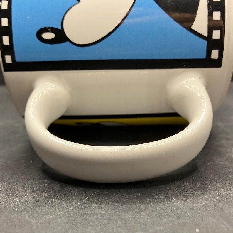 Vintage Disney Musse Pigg med filmremsa i stengodsmugg tillverkad i Japan bild 9