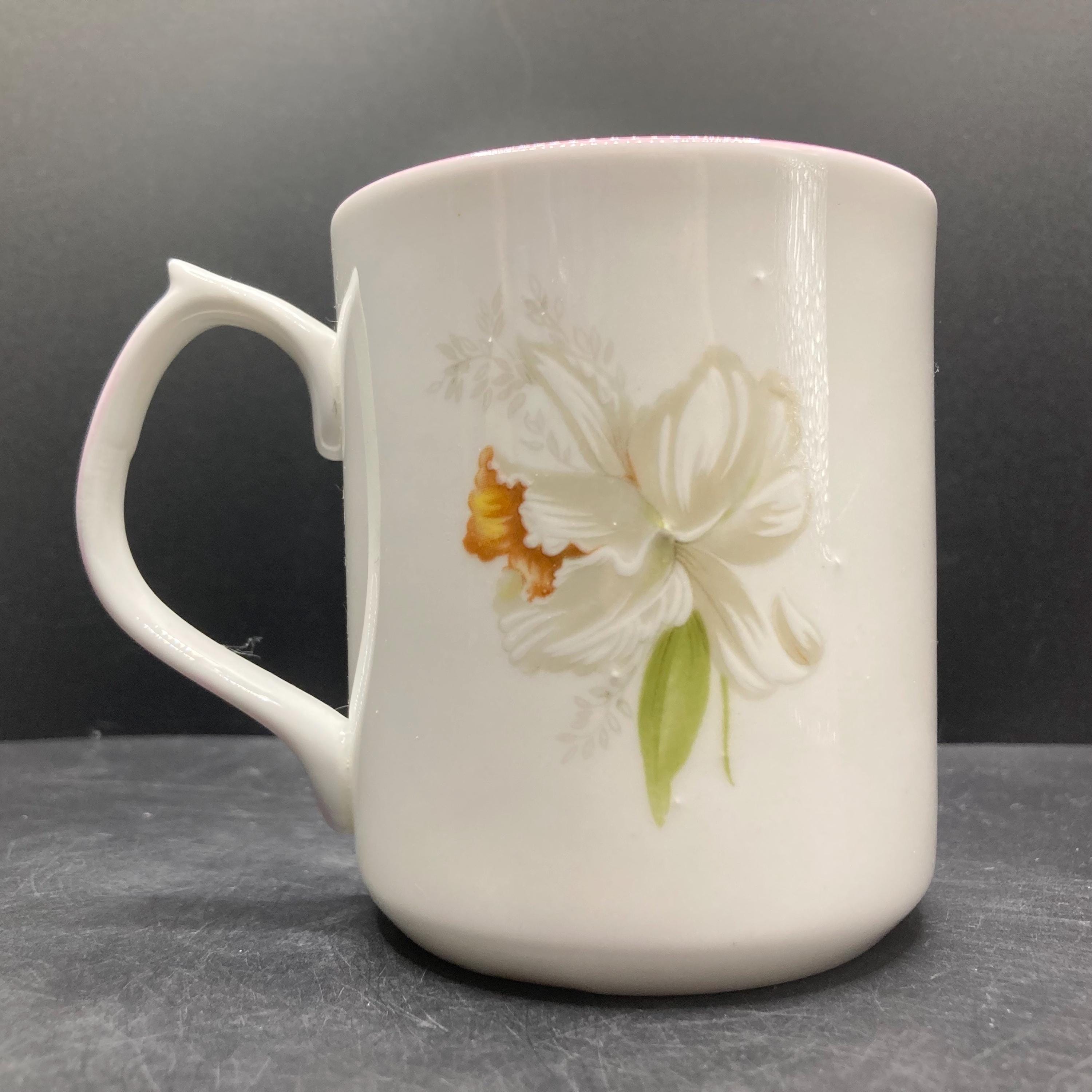 Vintage Jason Works White & Orange Daffodils SMALL Floral Fine
