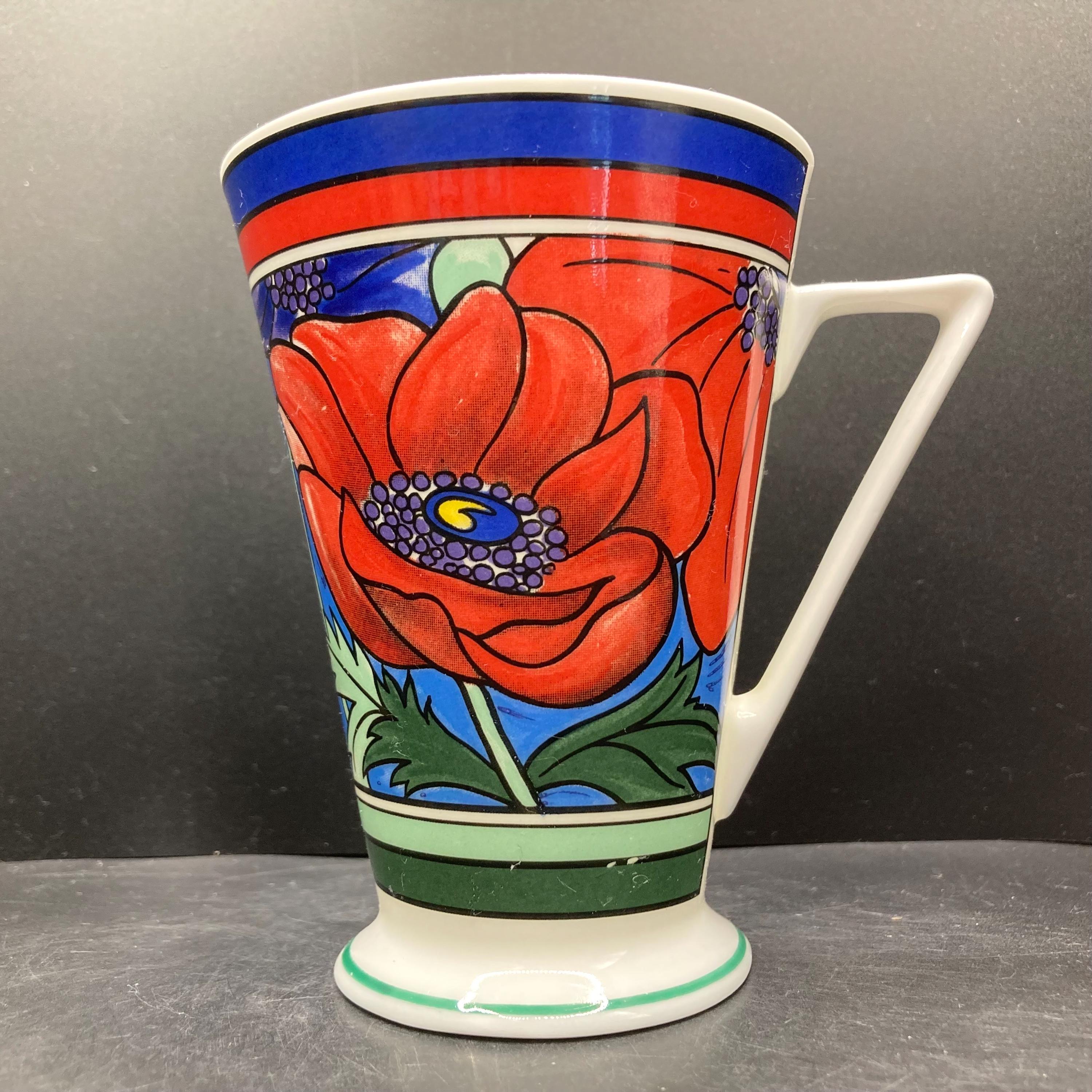 Vintage Wren Giftware Walled Garden Poppies Floral Footed Fine