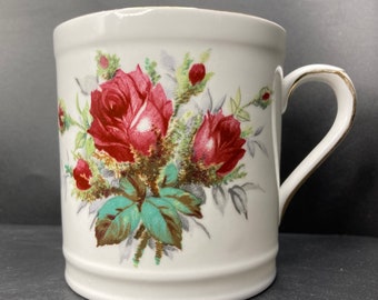 Vintage Hammersley Red Roses floral fine bone china mug made in England