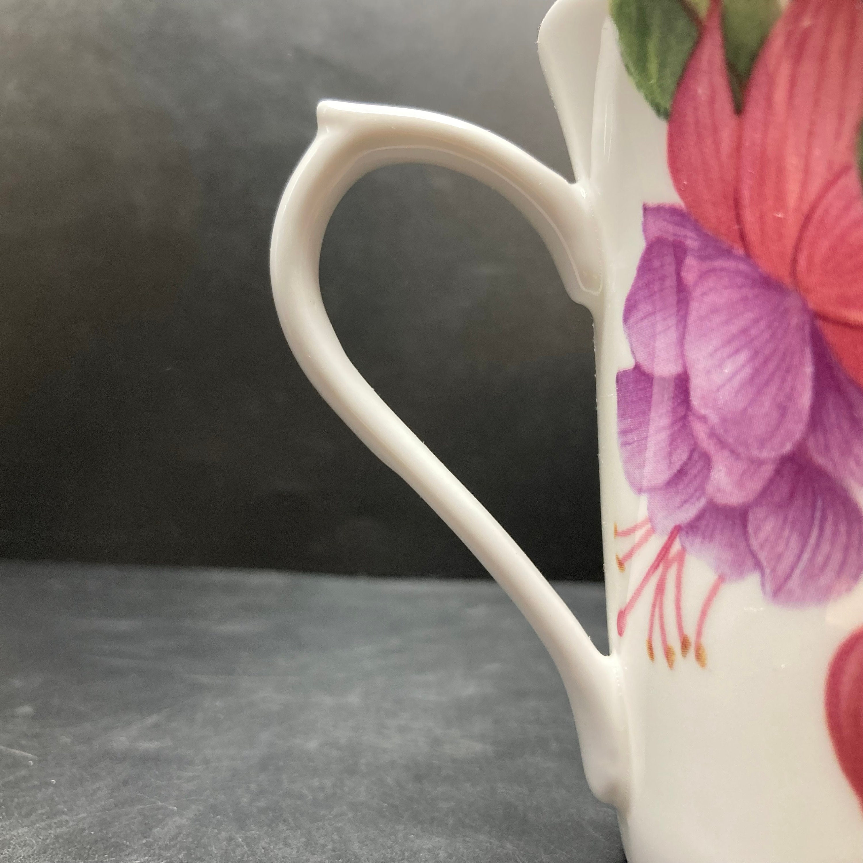 Vintage Queens Winston Churchill Fuchsias Floral Fine Bone China Mug