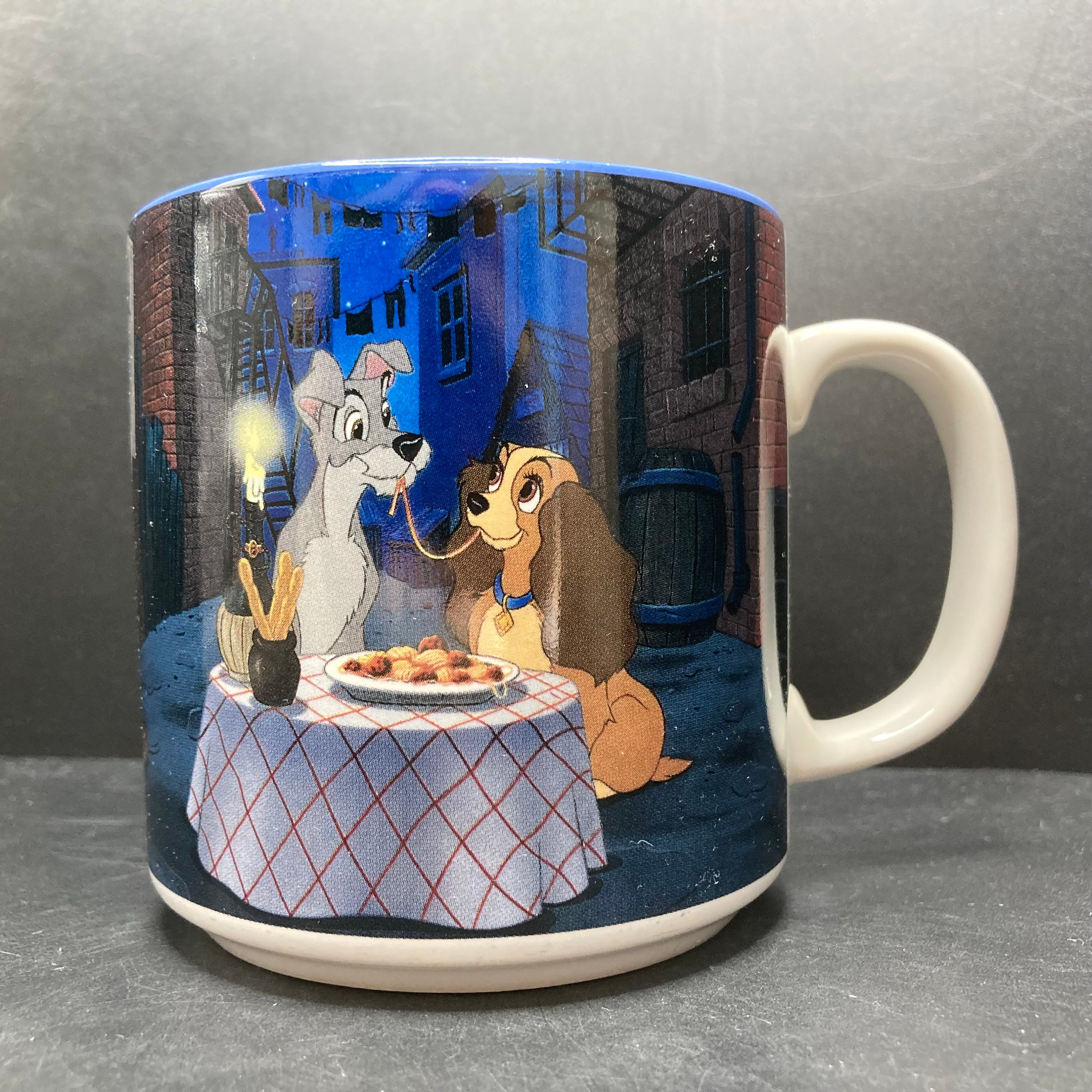 Silver Buffalo Disney Lady and the Tramp 2 Pack Ceramic 3D Sculpted Mug  Couple Set, 20 Ounces