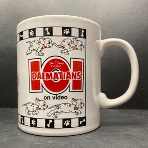 Vintage Disney Walt Disney Classics 101 Dalmatians on Video Ceramic Mug Made in England Staffordshire Tableware
