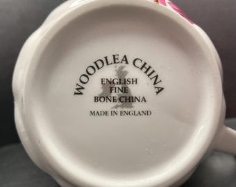 Vintage Woodlea China Fuchsias Floral English Fine Bone China Mug