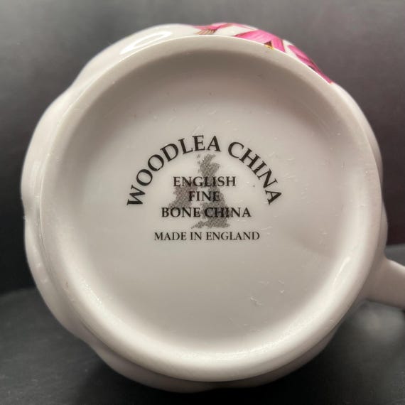 Vintage Woodlea China Fuchsias Floral English Fine Bone China Mug