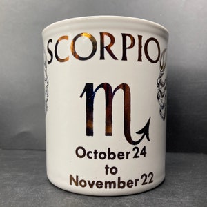 Vintage Scorpio Zodiac ceramic mug Staffordshire Potteries LTD made in England